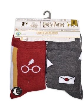 Harry Potter 10 Pack Shortie Crew Socks Shoe Size 4-10